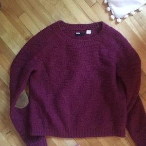 Slightly Cropped sweater with patches